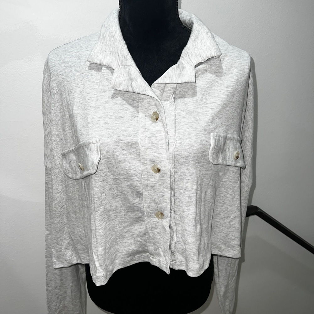 Bucket List Typically Basic Oversized Crop Shacke… - image 8